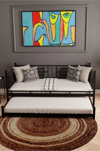 Larissa Daybed Sedir Karyola Siyah